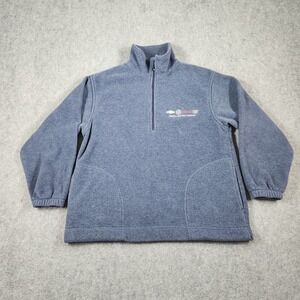 Vintage AKWA 1/4 Zip Fleece Mens Small Long Sleeve Mock Neck General Motors